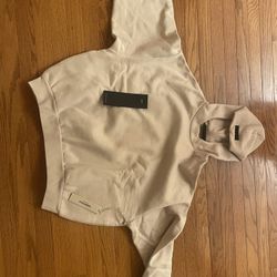 Fear Of God Essentials Hoodie Silver Cloud Color