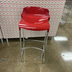 Red Casprini Tiffany Stacking Stool by Marcello Ziliani