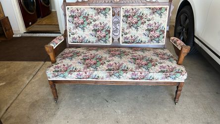 Vintage Wooden Settee