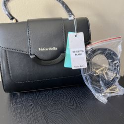 Black Hand Bag Modern New 