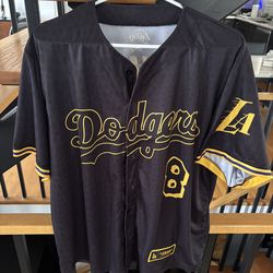 Kobe Bryant, LA Lakers, Black Mamba LA Dodgers jersey featuring both numbers, 8 & 24.  Size Adult XL