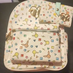 Eevee-Pikachu backpack and wallet