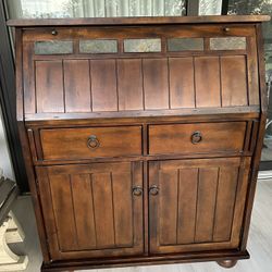 Solid Wood Secretary Desk