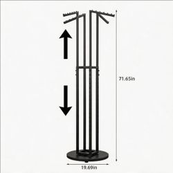 Black Heavy Duty Rotating Coat Rack
