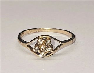 Vintage Solid Gold 585(14k) ring,1.54 grams,diamonds,size 6-6.5