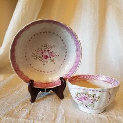 Antique Chinese Export Style Tea Cup and Saucer