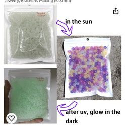 UV color Changing / Glow In The Dark Pony Beads