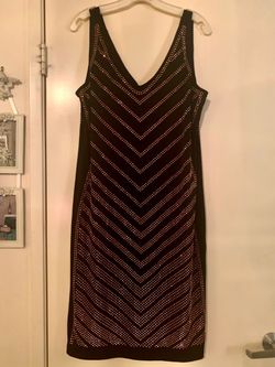 Gold studded black dress