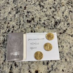 1/2 AGE COIN and RCM SILVER BAR 