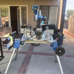 HERCULES 12 inch Dual Bevel Sliding Miter Saw with Miter Saw Stand