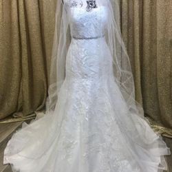 David’s Bridal , Off White , 12 Size Wedding Dress