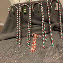 Assorted Plastic Candy Canes & Ice Cycles 