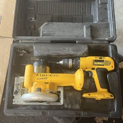 Dewalt Cordless 1/2 Drill And 5 3/8 Circular Saw