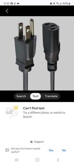 Standard 5ft (1.5m) 10 Amps 125 Volts Black 3 Prong AC Power Cord Cable for Electronics