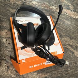 EKSA H2 Wired Office headset With Microphone Noise Cancellation Over-Ear