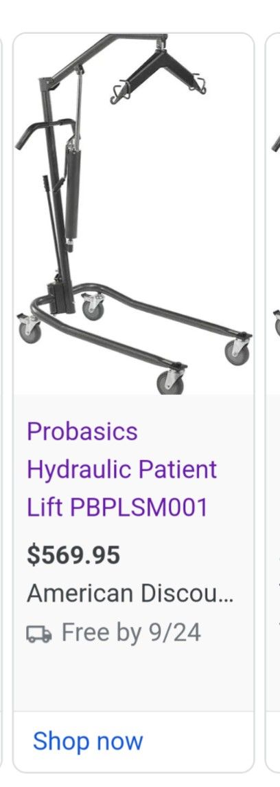 Patient Lift Hydraulic 450 Lb. 