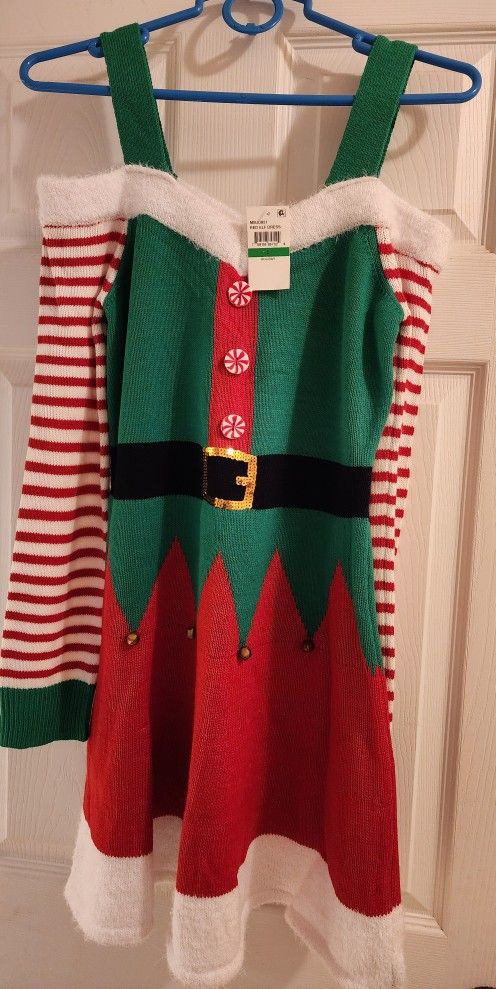 Brand New w/tags Juniors Elf Costume Juniors Size L