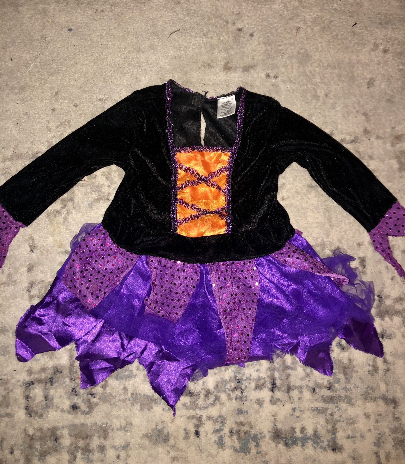 Baby girls Toddler size small nice velvet witch Halloween costume