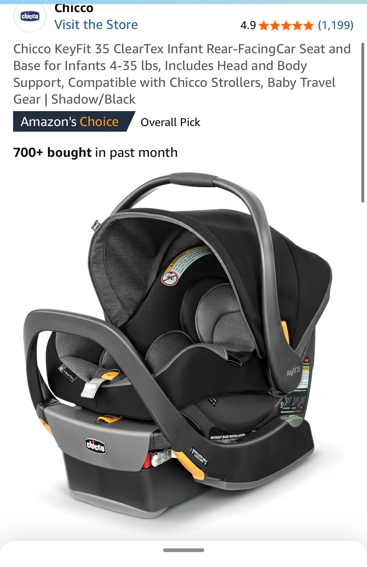 Chicco Keyfit 35 Infant Car Seat
