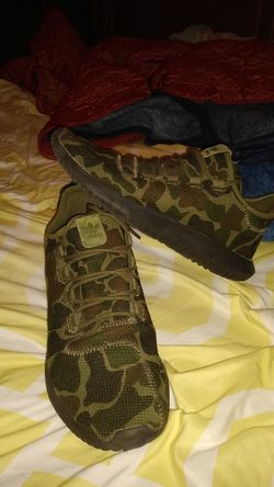 JJ (Adidas-camo/very good condition/sz10). (Nike Air-Very good condition/sz10)
