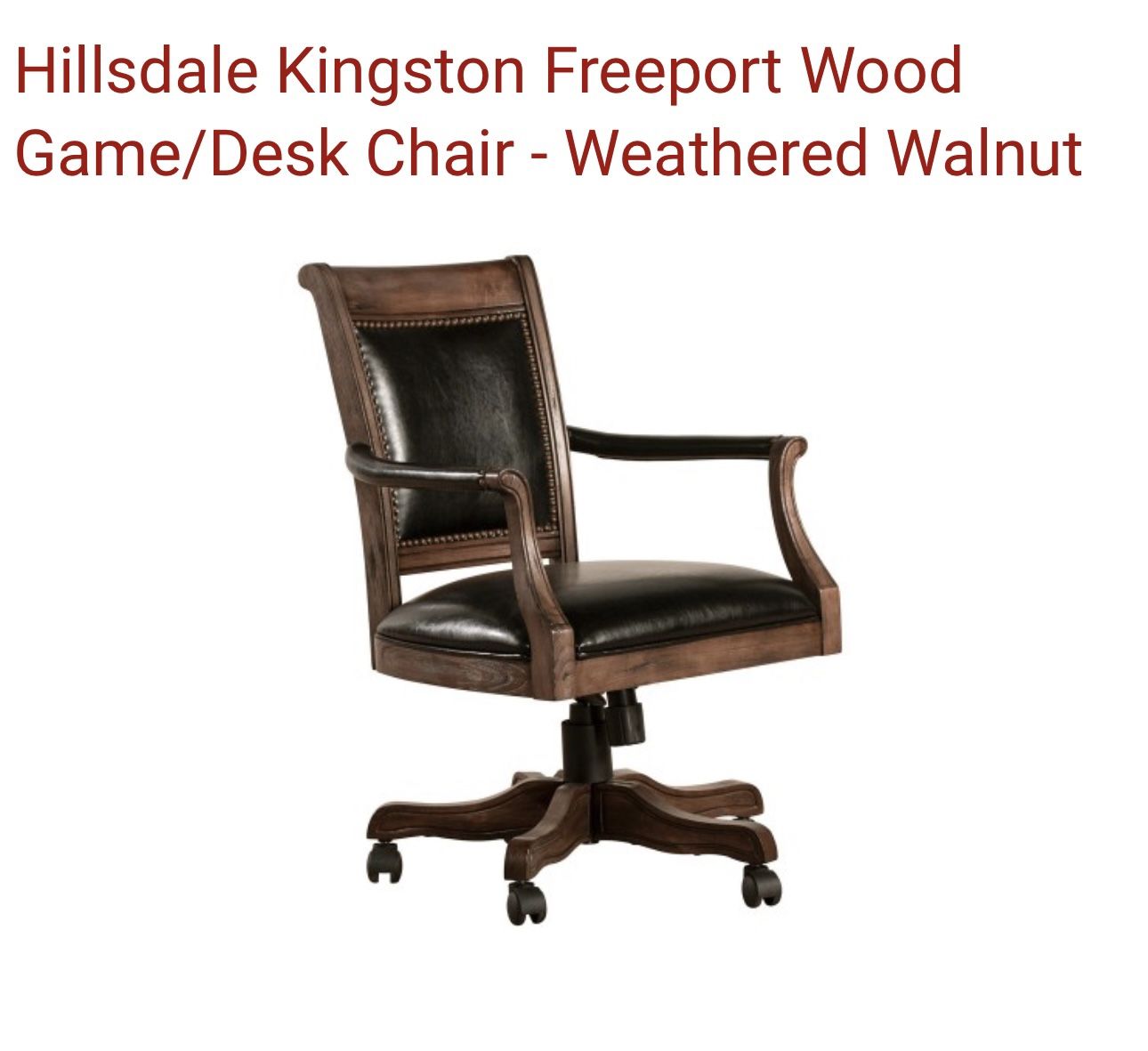 Leather/wood Office Chair 