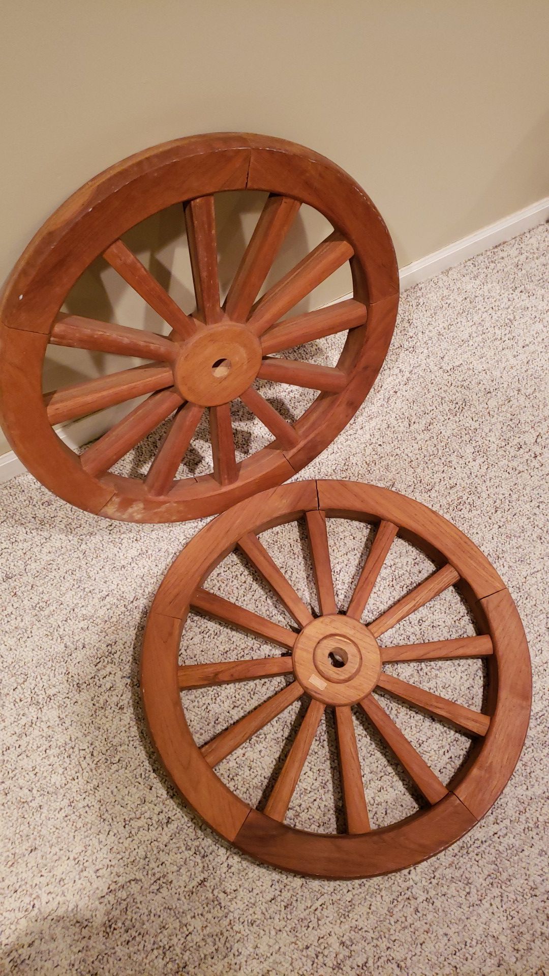 2 Antique Pull Wheels