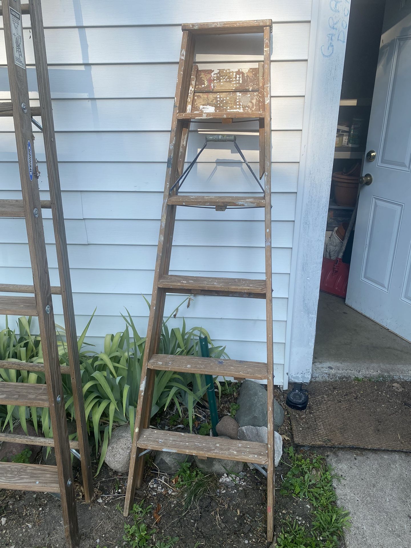 older wooden ladder