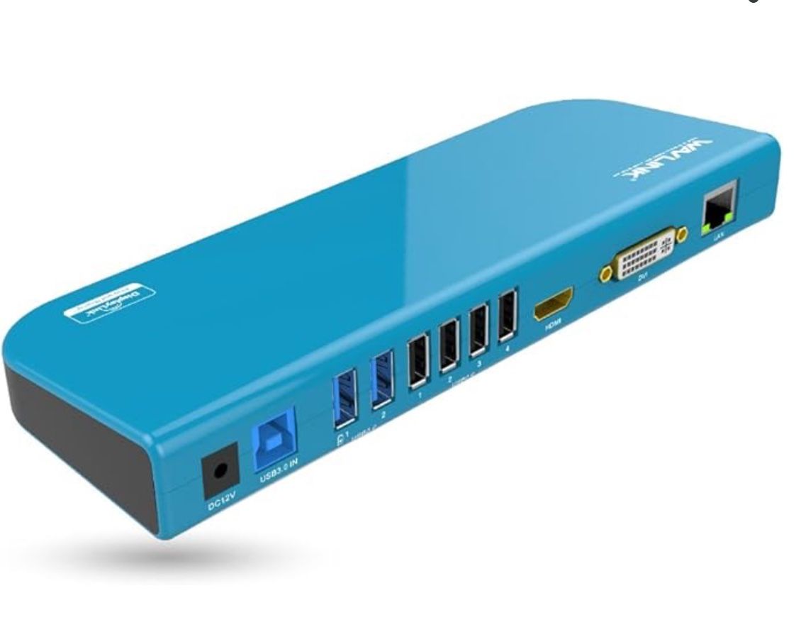 WAVLINK USB Laptop Docking Station Dual Monitors, DisplayLink Computer Dock for M1 M2 Mac and Windows, ChromeOS, Ubuntu 20.04/22.04 (HDMI & HDMI/DVI/V