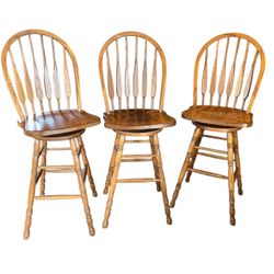Oak Swivel Bar stools