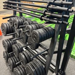 Body Pump Set w/ Storage Rack