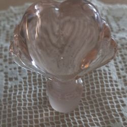 Vintage Pink Glass Perfume Decanter Lid