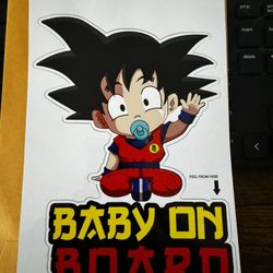 Goku Baby On Board Decal