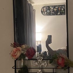 Decorative metal wall mirror
