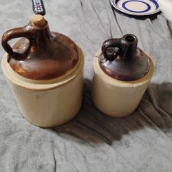 Antique Jugs 2 Gallon And 1 Gallon 