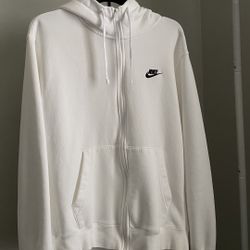 Nike Sportswear Club Fleece Men's Full-Zip Hoodie White