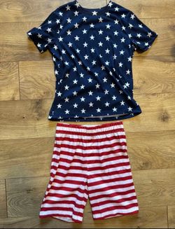 S (6-7) American Flag Outfit