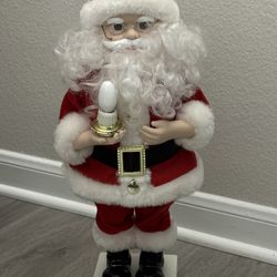 VTG Animated Santa Claus Lighted Candle 18 In MOTION Christmas Decor TELCO 1990