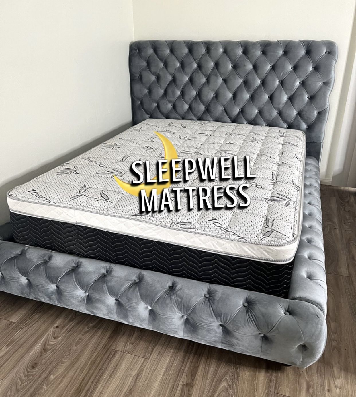 New Queen Bed frame With Mattress