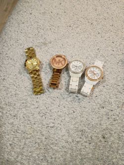 The Watches Are Female Two Of Them Fossil One Is A Marc Jacob And Michael Kors Needs A Pin No Big Deal They All Have Normal Wear Hardly None And All O