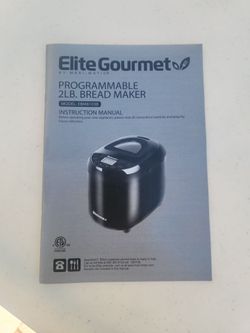 Elite Gourmet programmable 2lb bread maker