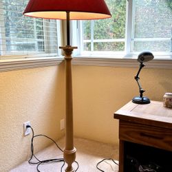 Pottery Barn Wooden Floor Lamp