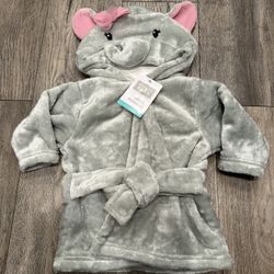 Hudson Baby Plush Very Soft Elephant Robe For Baby - Size 0-9 Months - NEW