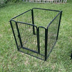 8-Panel Metal Dog Playpen w/ Door – Foldable Outdoor Fence