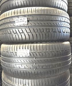 ✅ 2 USED TIRES 275/40ZR22 CONTINENTAL PREMIUMCONTACT6 RUN-FLAT 275 40 22
