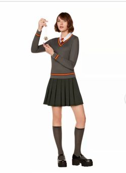 Hermione Granger Uniform Dress Harry Potter Costume Size Small with Knee High Socks