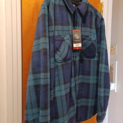 Blue Plaid Fleece Jacket 