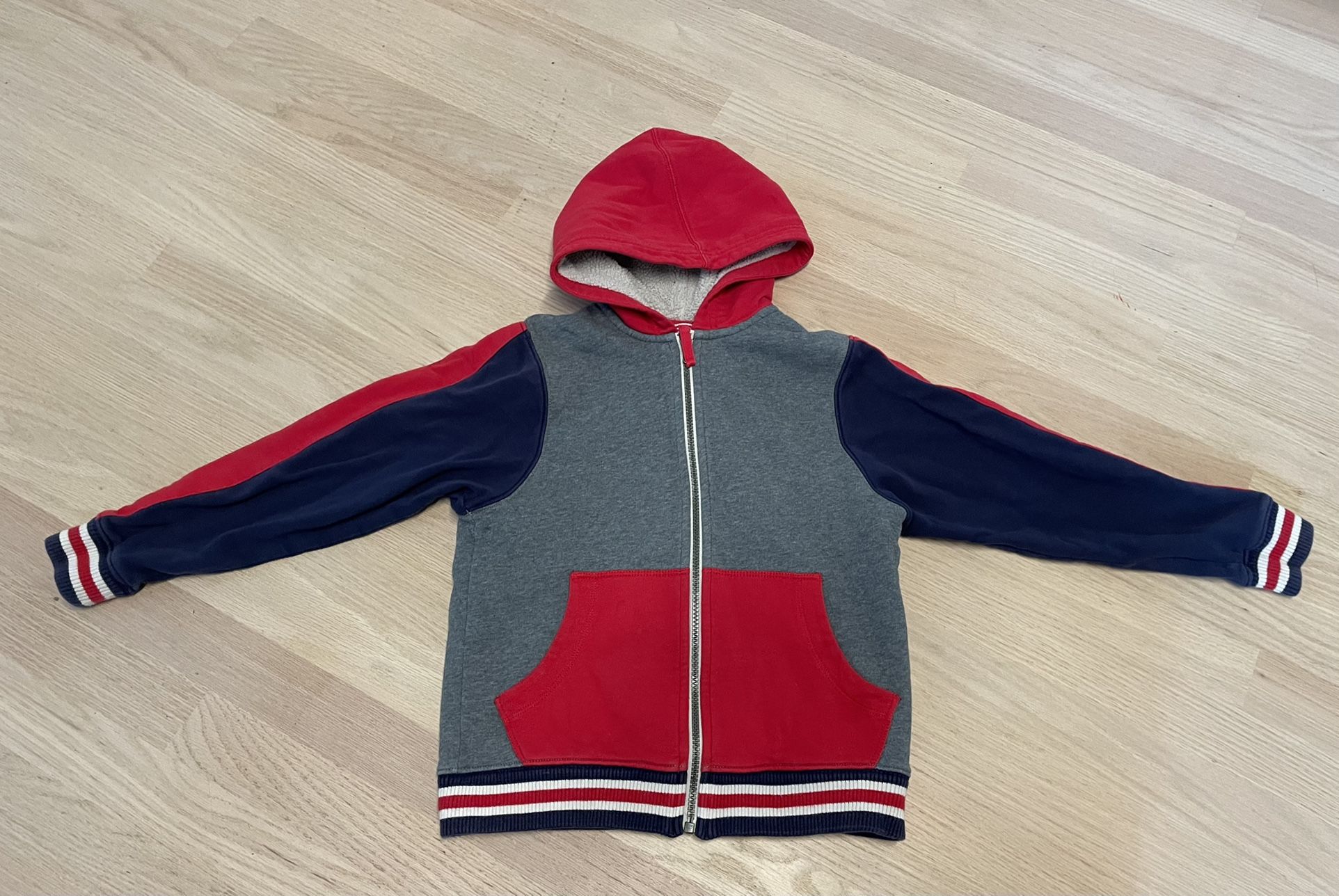 Hanna Andersson Sherpa Lined Hoodie, Size 130 (8)