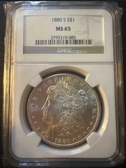 880‑S Morgan Silver Dollar — NGC Certified MS65   Certification #: (contact info removed)‑085