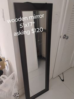 Black Wooden Mirror 