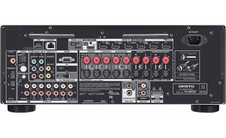 Onkyo TX-NR787
9.2-channel home theater receiver with Wi-Fi®, Bluetooth®, and Chromecast built-in